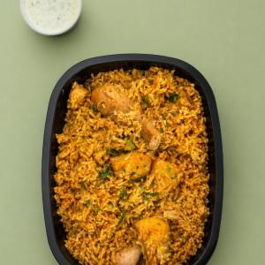 Chicken Pilau with dhey